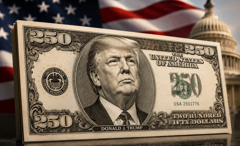 Trump en los billetes: impulsan propuesta para crear un billete de 250 dólares con el rostro del presidente
